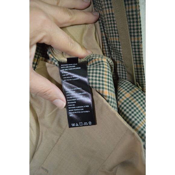 Urban Outfitters Paige Pants Size S Plaid High Waist Pleated Cropped Trouser - Picture 12 of 12